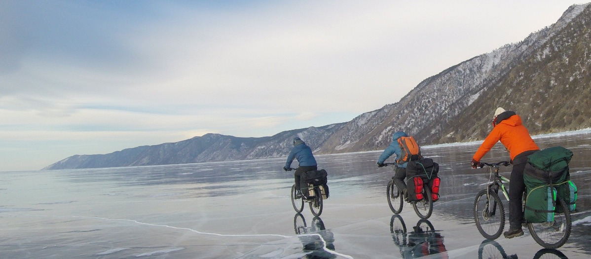 Winter Cycling Adventure on Lake Baikal 