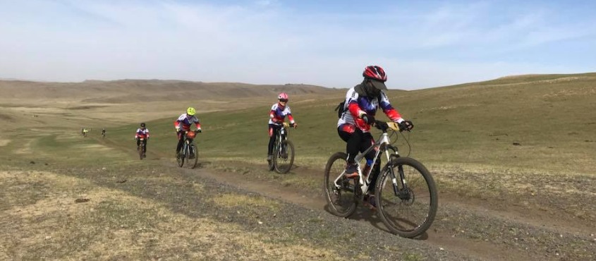Mountain biking group from Hong Kong