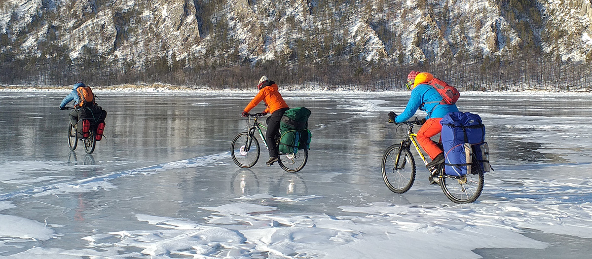 Biking through winter wonders to the Taiga