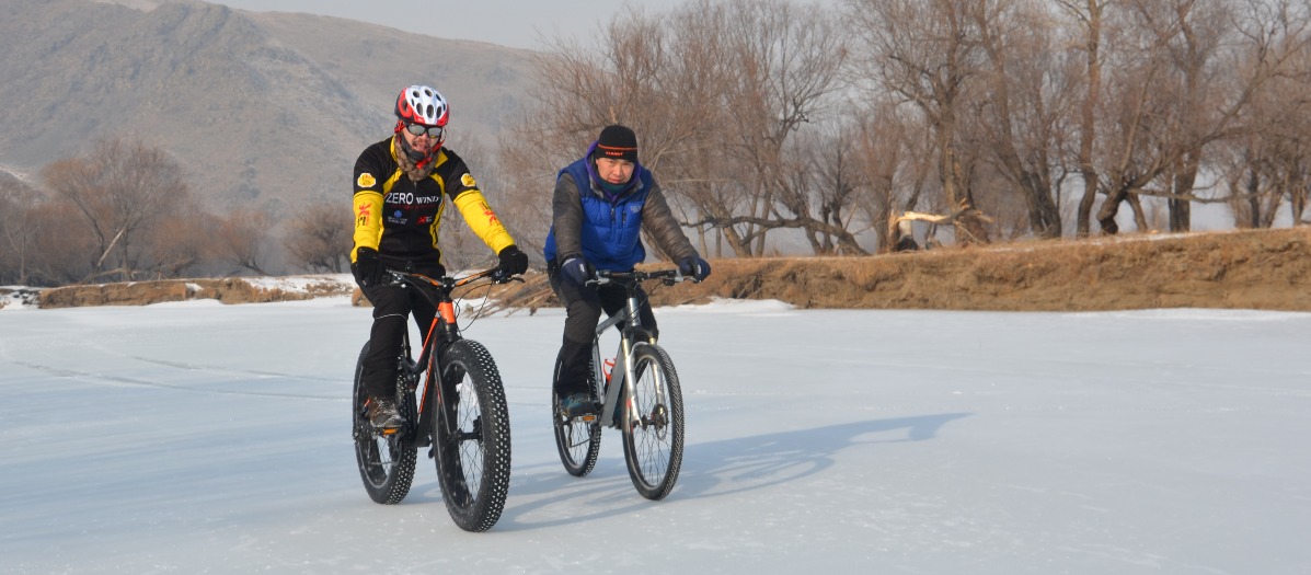 Winter Biking Experience on Tuul river