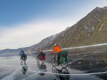 Winter Cycling Adventure on Lake Baikal 